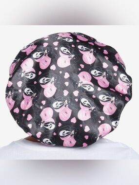 Ghost Face “Horror Movies and Chill” Satin Hair Bonnet- New